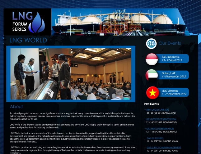LNG World Website Design